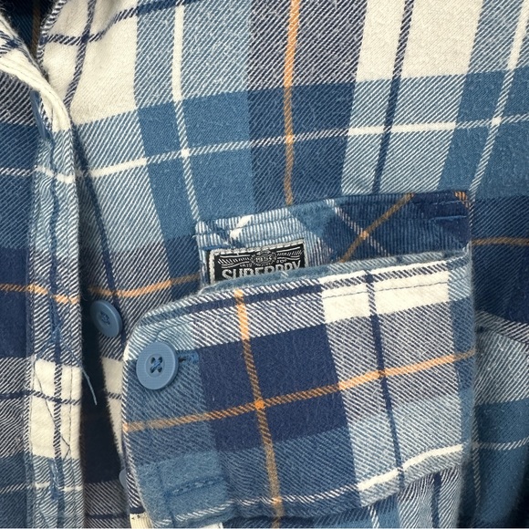 Superdry Cotton Plaid Causal Shirt - Picture 3 of 4